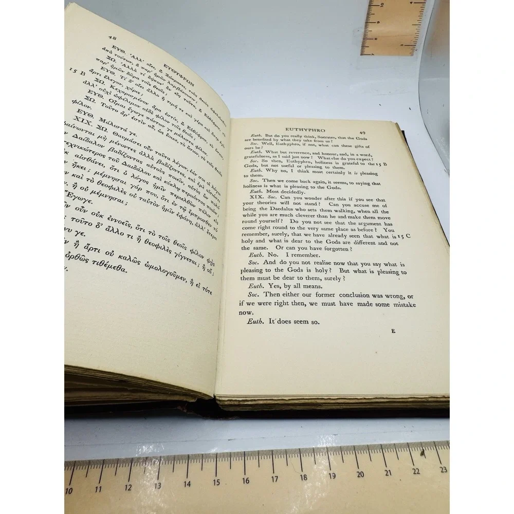 1906 hardcover edition of Euthyphro, Apology, and Crito
